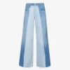 FRAME Split Seam Raw-trim Wide-leg Mid-rise Jeans