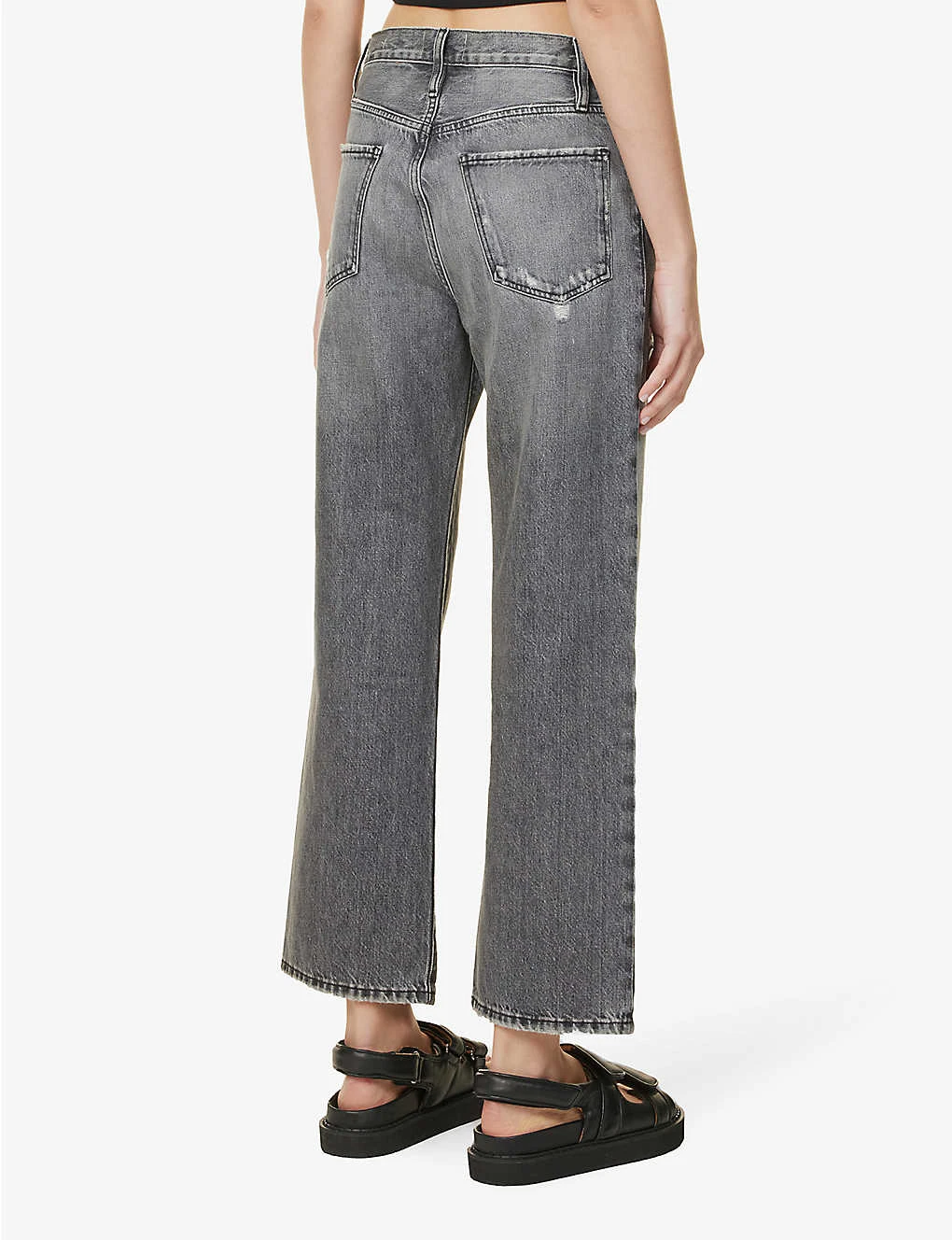FRAME Le Jane Crop Straight-leg High-rise Jeans 4 FRAME Le Jane Crop Straight-leg High-rise Jeans - Image 4