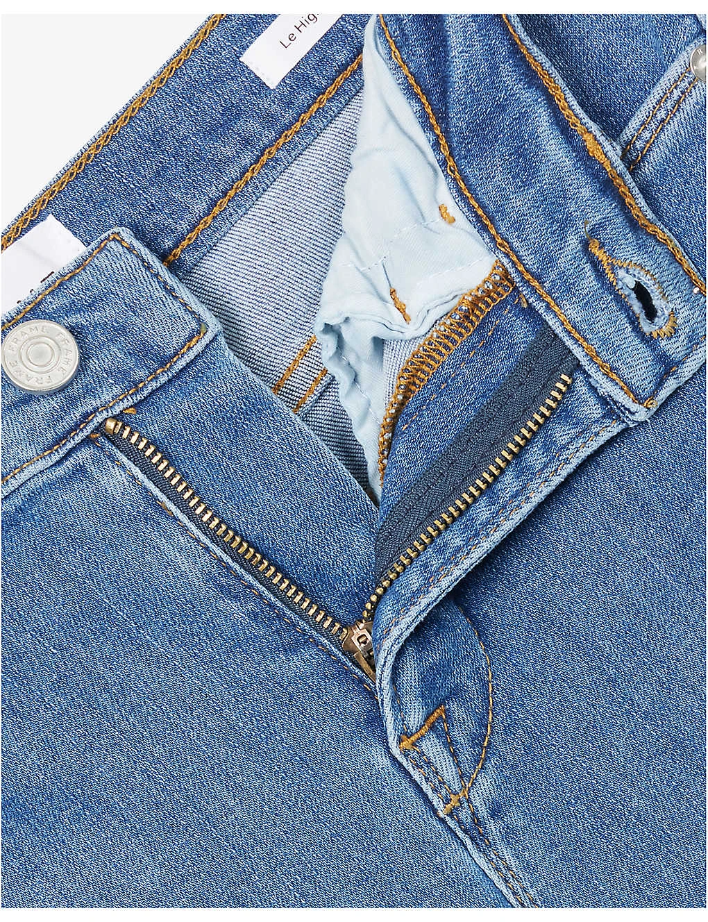 FRAME Le High Straight Raw-hem Straight-leg High-rise Stretch-denim Jeans 7 FRAME Le High Straight Raw-hem Straight-leg High-rise Stretch-denim Jeans - Image 7