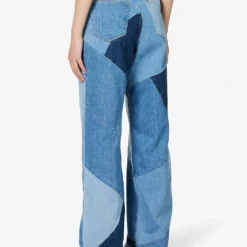 FRAME Le High ‘N’ Tight Patchwork Wide-leg High-rise Jeans -Outlet Pique Style Store R04146406 BLUECOMPILATION ALT03