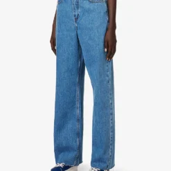 FRAME Le High ‘N’ Tight Contrast-stitch Wide-leg High-rise Jeans -Outlet Pique Style Store R04146422 MEADOW ALT02