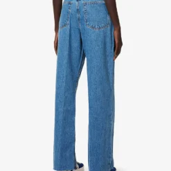 FRAME Le High ‘N’ Tight Contrast-stitch Wide-leg High-rise Jeans -Outlet Pique Style Store R04146422 MEADOW ALT03