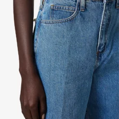 FRAME Le High ‘N’ Tight Contrast-stitch Wide-leg High-rise Jeans -Outlet Pique Style Store R04146422 MEADOW ALT04