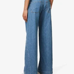 FRAME Le Baggy Palazzo Faded-wash Wide-leg Low-rise Jeans 10 FRAME Le Baggy Palazzo Faded-wash Wide-leg Low-rise Jeans -Outlet Pique Style Store R04146428 HAPPYINDIGO ALT03