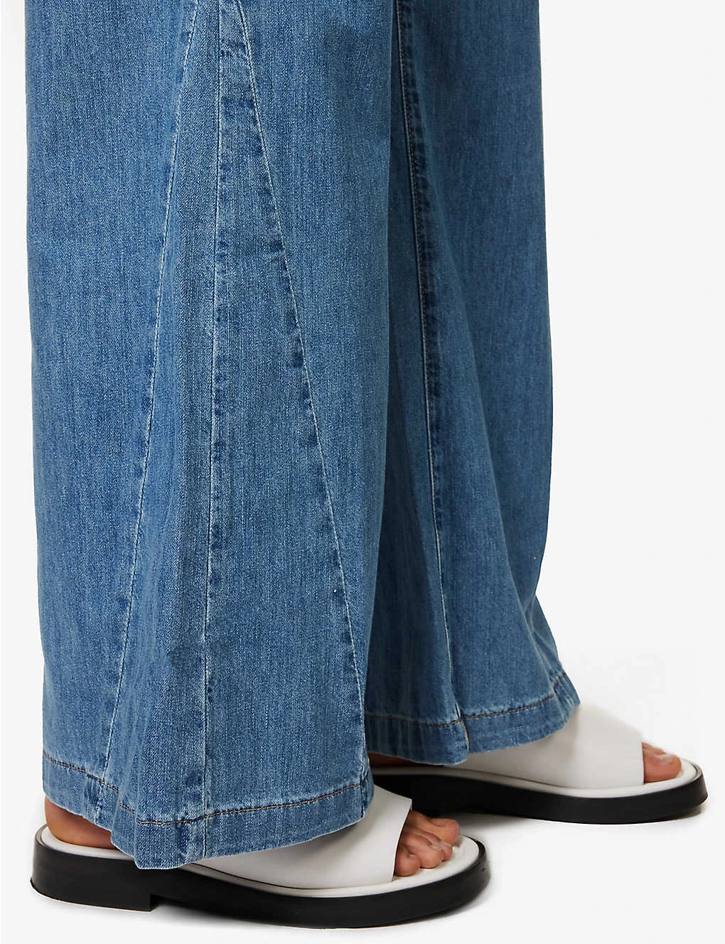 FRAME Le Baggy Palazzo Faded-wash Wide-leg Low-rise Jeans 6 FRAME Le Baggy Palazzo Faded-wash Wide-leg Low-rise Jeans - Image 6