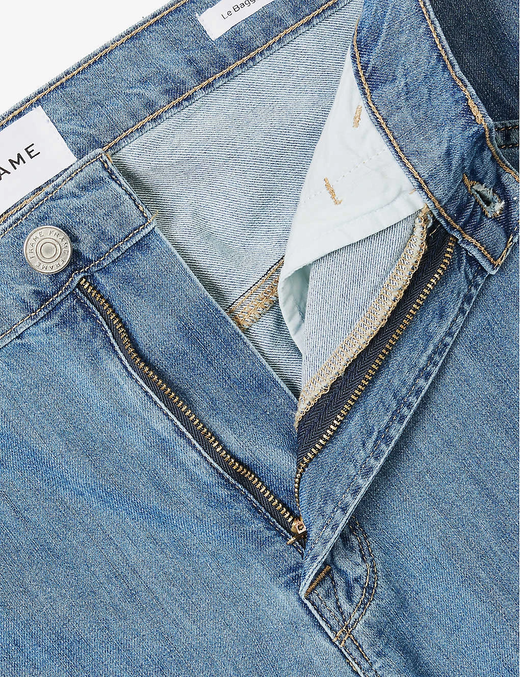 FRAME Le Baggy Palazzo Faded-wash Wide-leg Low-rise Jeans 7 FRAME Le Baggy Palazzo Faded-wash Wide-leg Low-rise Jeans - Image 7