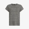 AllSaints Anna Striped Regular-fit Cotton-blend T-shirt