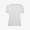 Whistles Puff-sleeved Keyhole Cotton-jersey T-shirt