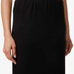 Porquerolles Mid-rise Knitted Maxi Skirt -Outlet Pique Style Store R04147077 BLACK ALT05