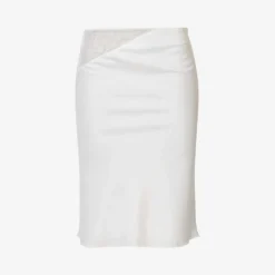 Trimiti Lace-trim Satin Midi Skirt