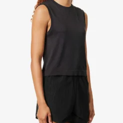 Varley Sleeveless Cropped Mesh Top 7 Varley Sleeveless Cropped Mesh Top -Outlet Pique Style Store R04147448 SNOWWHITE ALT02