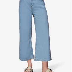 Whistles Cropped Wide-leg Mid-rise Denim Jeans -Outlet Pique Style Store R04147724 ALT02