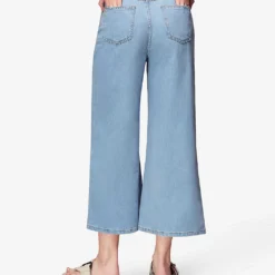 Whistles Cropped Wide-leg Mid-rise Denim Jeans -Outlet Pique Style Store R04147724 ALT03