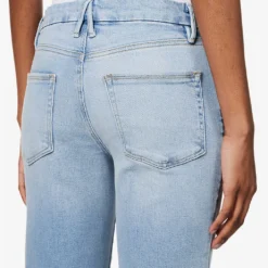 GOOD AMERICAN Good Legs Flared Mid-rise Stretch-denim Jeans -Outlet Pique Style Store R04147917 INDIGO390 ALT05