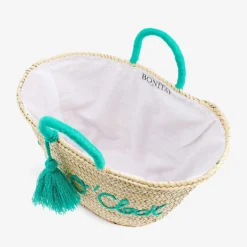 Gin O'Clock Embroidered Palm Basket Bag -Outlet Pique Style Store R04148177 NATURALLILACLOGO ALT03