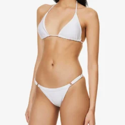 Shimmer Triangle Bikini Top 5 Shimmer Triangle Bikini Top -Outlet Pique Style Store R04148245 WHITE ALT01