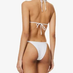 Shimmer Triangle Bikini Top 6 Shimmer Triangle Bikini Top -Outlet Pique Style Store R04148245 WHITE ALT02