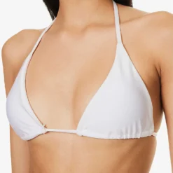 Shimmer Triangle Bikini Top 7 Shimmer Triangle Bikini Top -Outlet Pique Style Store R04148245 WHITE ALT03