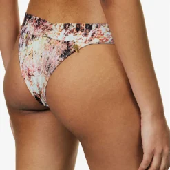 Palm Reef Graphic-pattern Bikini Bottoms -Outlet Pique Style Store R04148251 MULTI ALT03