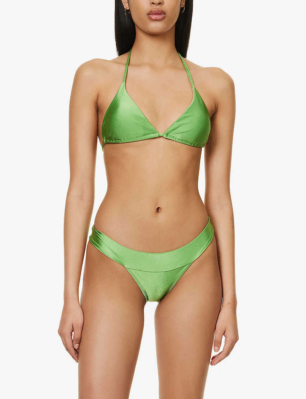 Palm Shimmer Halterneck Bikini Top 2 Palm Shimmer Halterneck Bikini Top - Image 2