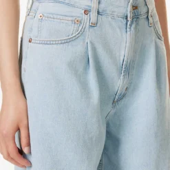 AGOLDE Dagna Relaxed-fit High-rise Recycled Cotton-blend Denim Jeans -Outlet Pique Style Store R04148468 PIVOTMEDWASHEDIND ALT04