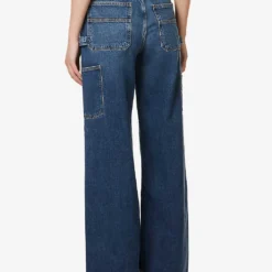 AGOLDE Magda Wide-leg Mid-rise Organic-denim-blend Jeans -Outlet Pique Style Store R04148474 DARKNESSWASHEDBLACK ALT03