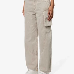 AGOLDE Cass Tapered-leg High-rise Organic-denim Jeans -Outlet Pique Style Store R04148479 DRABDARKKHAKI ALT02