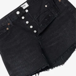 AGOLDE Parker High-rise Organic-denim Mini Skirt -Outlet Pique Style Store R04148480 BEGULEWASHEDBLACK ALT06