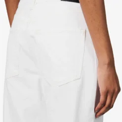 The Barker Brand-patch Wide-leg High-rise Organic-denim Jeans -Outlet Pique Style Store R04148533 SOLABRIGHTWHITE ALT05