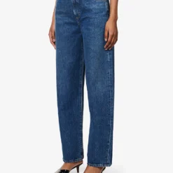 The Idris Brand-patch Wide-leg High-rise Jeans 9 The Idris Brand-patch Wide-leg High-rise Jeans -Outlet Pique Style Store R04148536 DYERMIDWASHEDIND ALT02