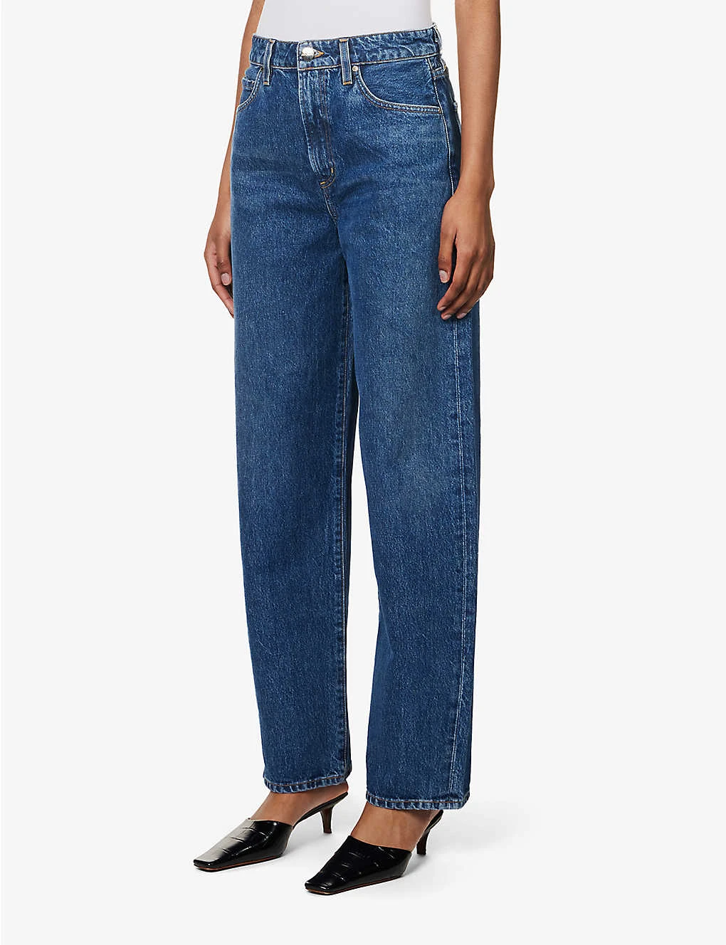 The Idris Brand-patch Wide-leg High-rise Jeans 3 The Idris Brand-patch Wide-leg High-rise Jeans - Image 3