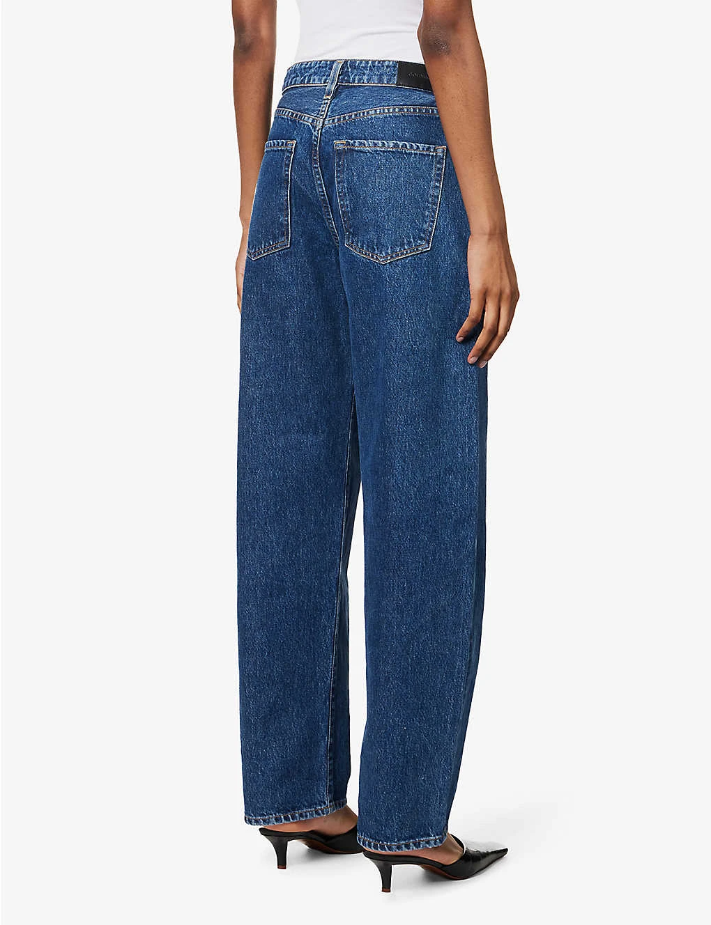 The Idris Brand-patch Wide-leg High-rise Jeans 4 The Idris Brand-patch Wide-leg High-rise Jeans - Image 4