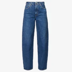 The Idris Brand-patch Wide-leg High-rise Jeans