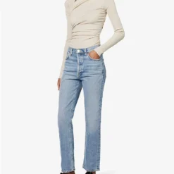 The Morgan Straight-leg High-rise Cotton-blend Jeans 8 The Morgan Straight-leg High-rise Cotton-blend Jeans -Outlet Pique Style Store R04148542 WAYLANDPALEVINTIND ALT01