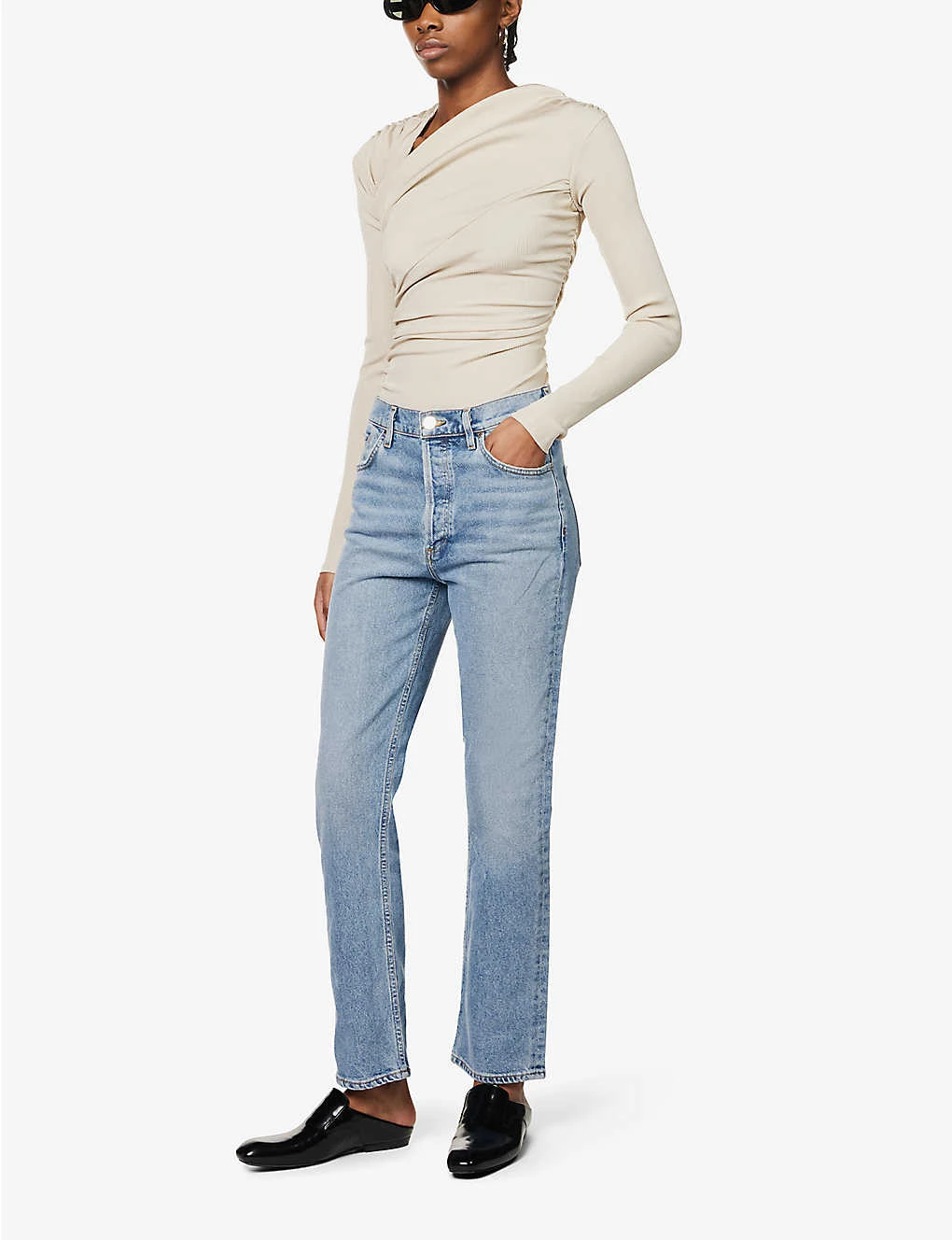 The Morgan Straight-leg High-rise Cotton-blend Jeans 2 The Morgan Straight-leg High-rise Cotton-blend Jeans - Image 2