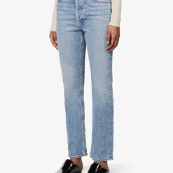 The Morgan Straight-leg High-rise Cotton-blend Jeans 9 The Morgan Straight-leg High-rise Cotton-blend Jeans -Outlet Pique Style Store R04148542 WAYLANDPALEVINTIND ALT02