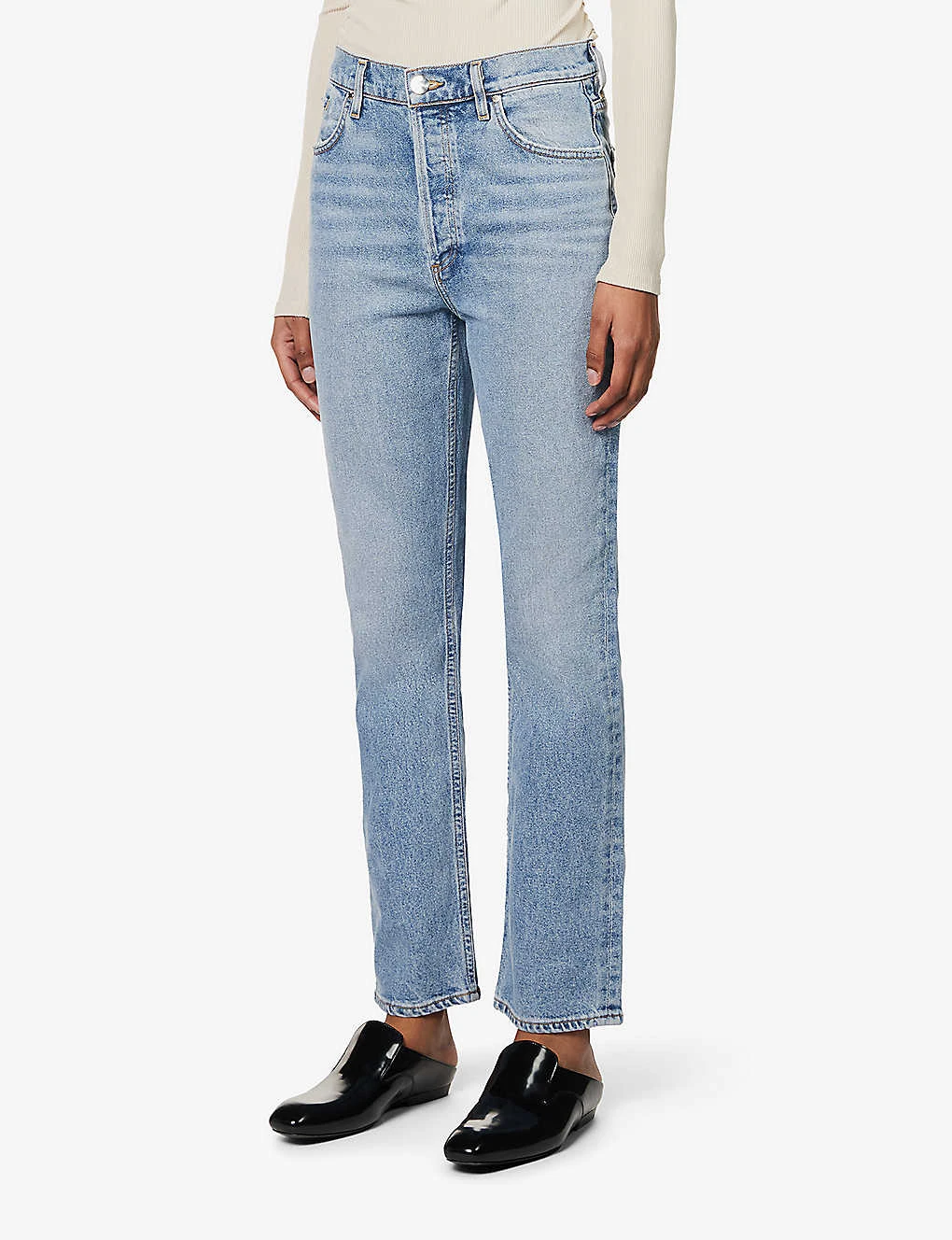 The Morgan Straight-leg High-rise Cotton-blend Jeans 3 The Morgan Straight-leg High-rise Cotton-blend Jeans - Image 3
