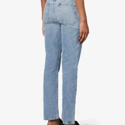 The Morgan Straight-leg High-rise Cotton-blend Jeans 10 The Morgan Straight-leg High-rise Cotton-blend Jeans -Outlet Pique Style Store R04148542 WAYLANDPALEVINTIND ALT03