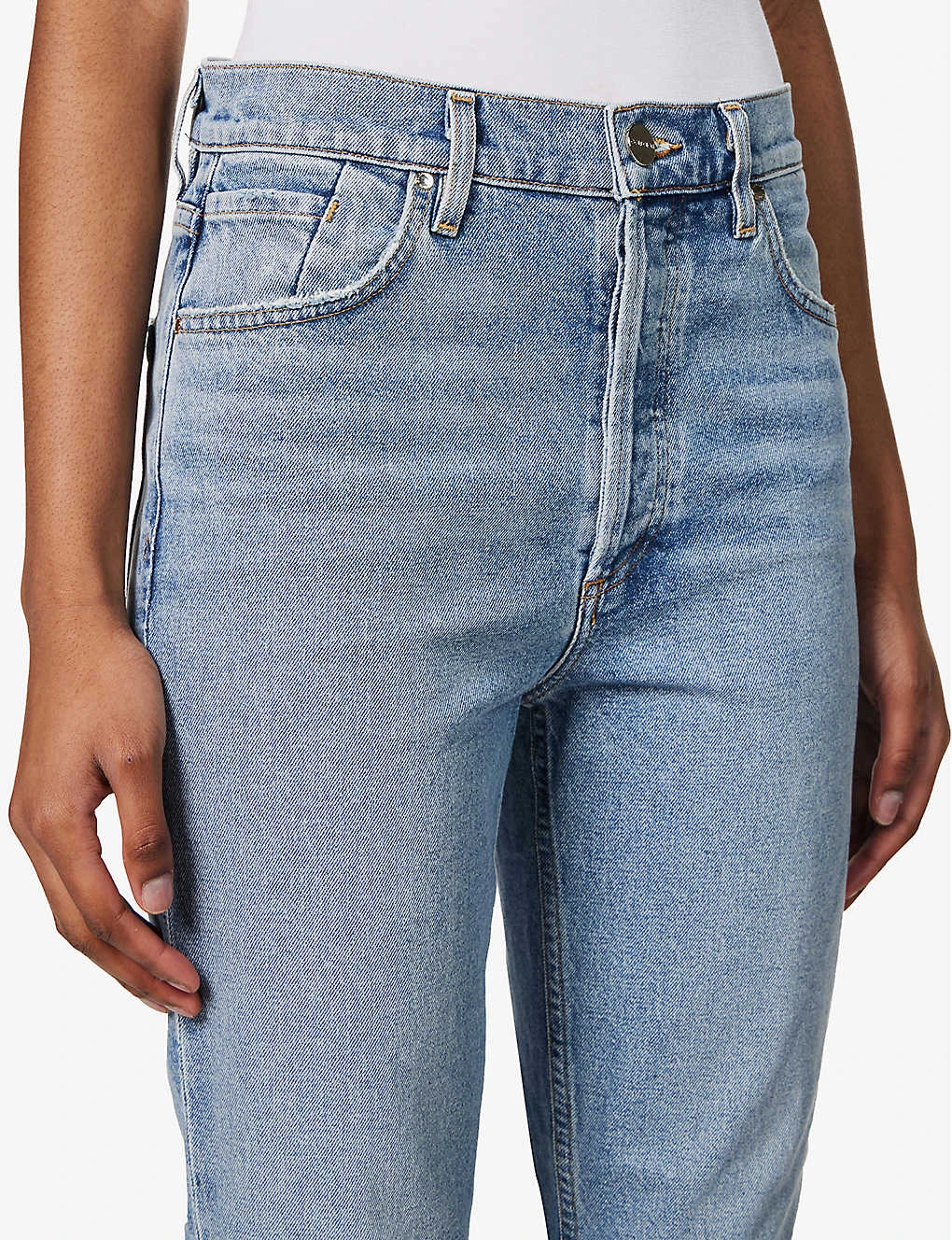 The Morgan Straight-leg High-rise Cotton-blend Jeans 6 The Morgan Straight-leg High-rise Cotton-blend Jeans - Image 6