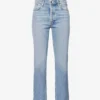 The Morgan Straight-leg High-rise Cotton-blend Jeans