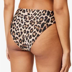 GOOD AMERICAN Good Waist Animal-print Mid-rise Bikini Bottoms -Outlet Pique Style Store R04148933 LEOPARDREVERSE001 ALT03