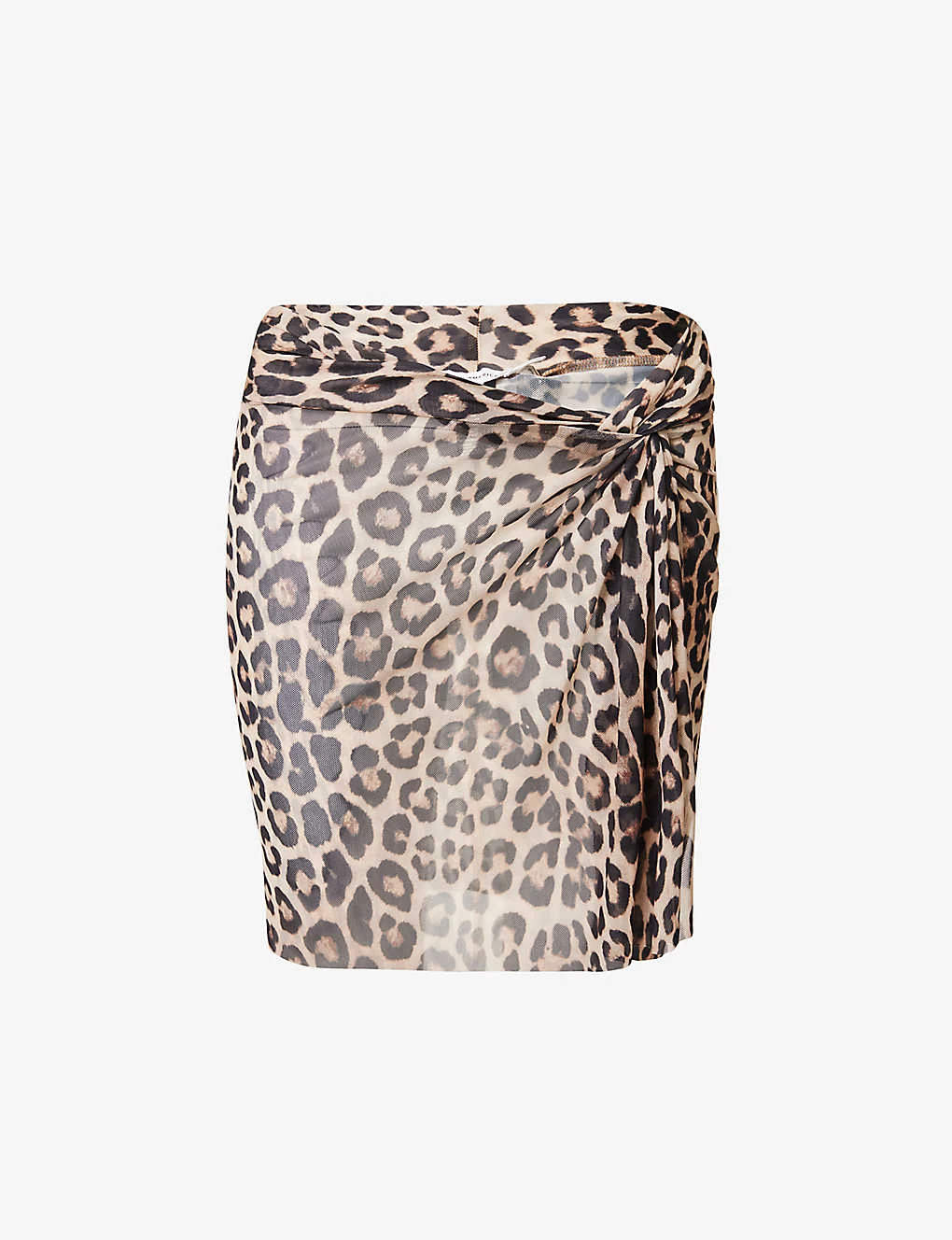 GOOD AMERICAN Twist Animal-print Recycled Polyester-blend Sarong 1 GOOD AMERICAN Twist Animal-print Recycled Polyester-blend Sarong