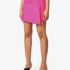 GOOD AMERICAN Twist Raw-hem Sarong -Outlet Pique Style Store R04148939 KNOCKOUTPINK001 ALT02