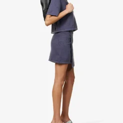 Daily Paper Repatty Logo-embroidered Cotton-blend Knitted Mini Skirt 6 Daily Paper Repatty Logo-embroidered Cotton-blend Knitted Mini Skirt -Outlet Pique Style Store R04148968 IRONGREY ALT01