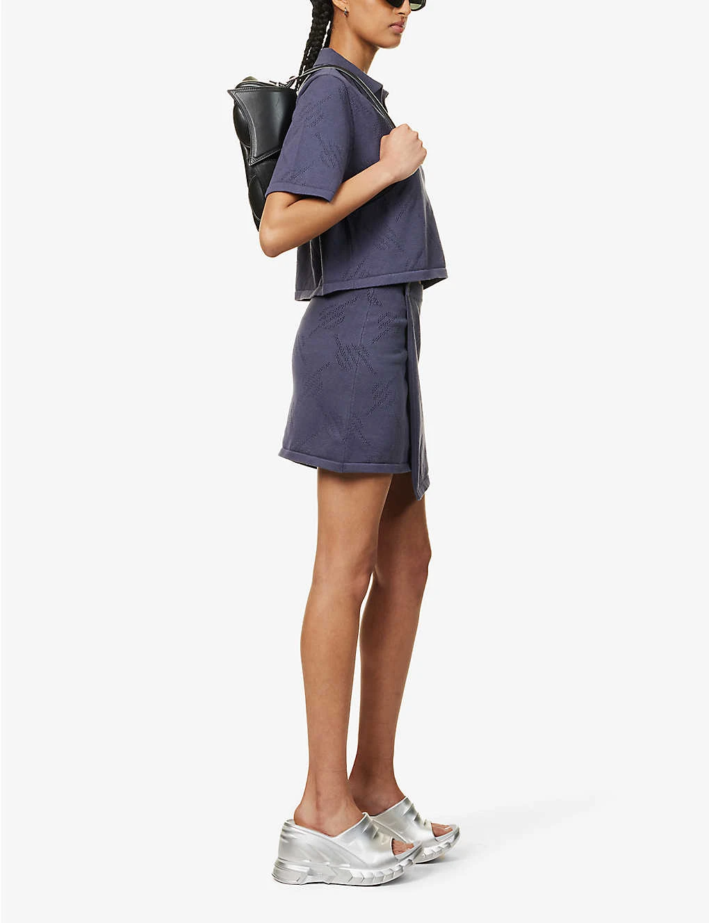 Daily Paper Repatty Logo-embroidered Cotton-blend Knitted Mini Skirt 2 Daily Paper Repatty Logo-embroidered Cotton-blend Knitted Mini Skirt - Image 2