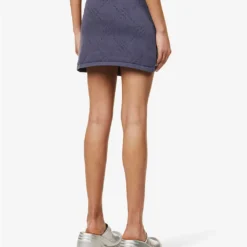 Daily Paper Repatty Logo-embroidered Cotton-blend Knitted Mini Skirt 8 Daily Paper Repatty Logo-embroidered Cotton-blend Knitted Mini Skirt -Outlet Pique Style Store R04148968 IRONGREY ALT03