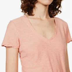 JAMES PERSE V-neck Regular-fit Cotton-jersey T-shirt -Outlet Pique Style Store R04149004 SPRITZ ALT04