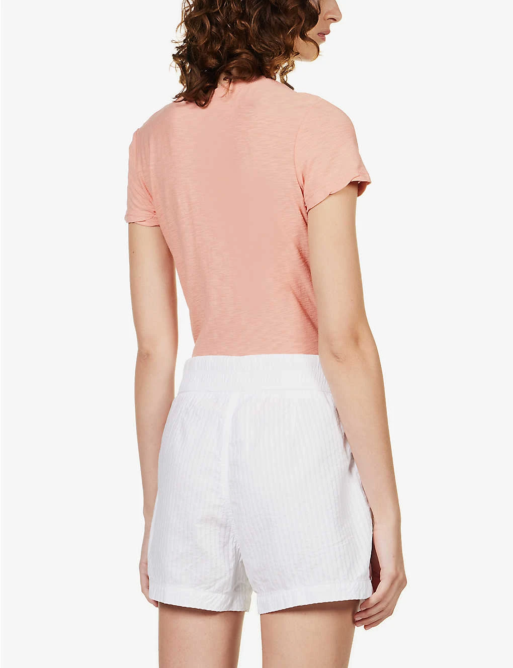 JAMES PERSE Elasticated-waist Striped Cotton-blend Shorts 4 JAMES PERSE Elasticated-waist Striped Cotton-blend Shorts - Image 4