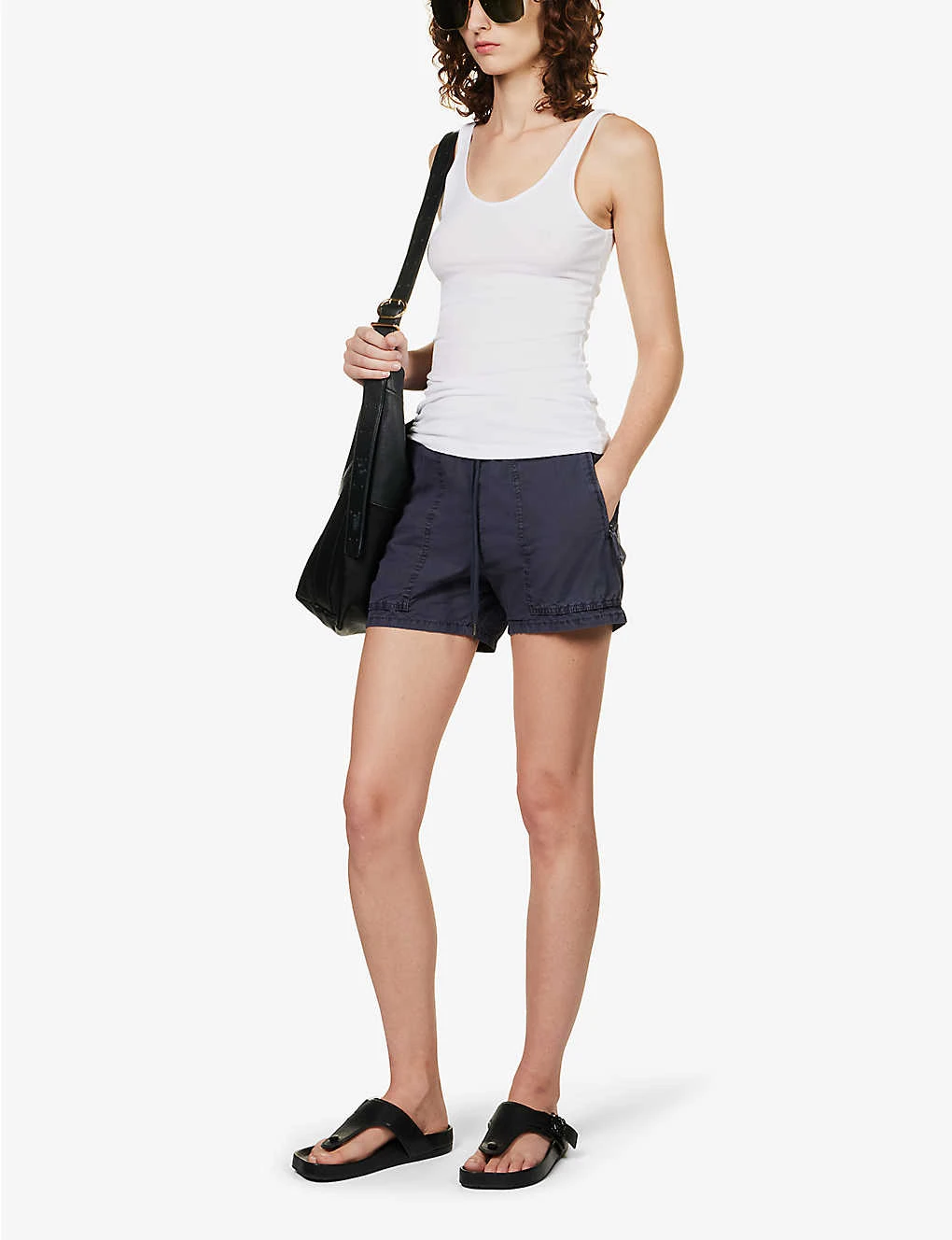 JAMES PERSE Utility High-rise Stretch-cotton Shorts 2 JAMES PERSE Utility High-rise Stretch-cotton Shorts - Image 2