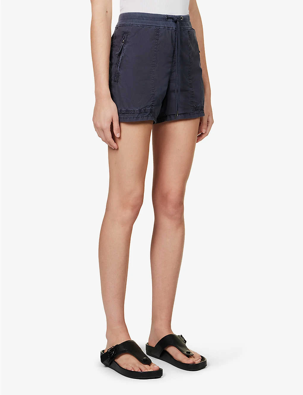 JAMES PERSE Utility High-rise Stretch-cotton Shorts 3 JAMES PERSE Utility High-rise Stretch-cotton Shorts - Image 3